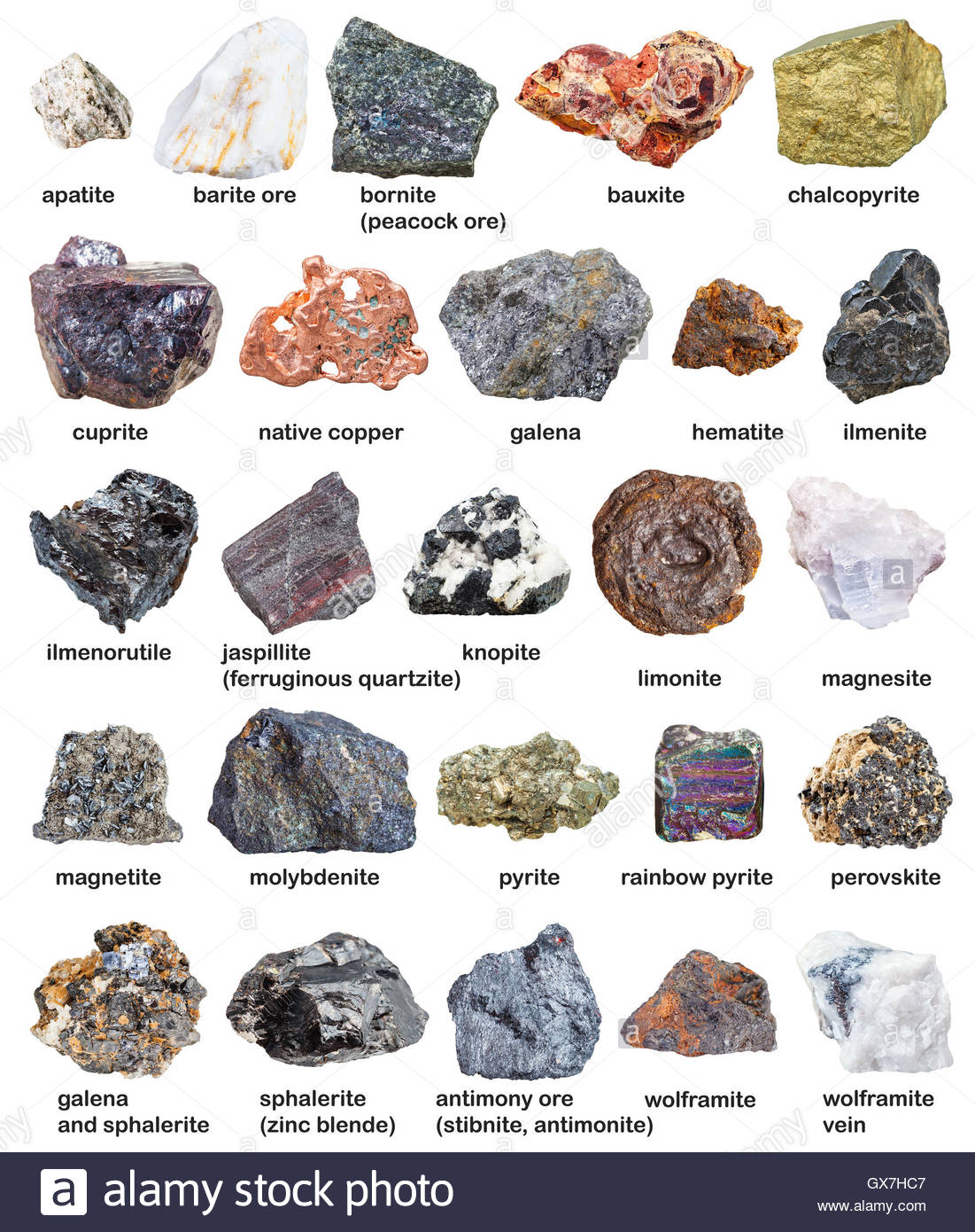 En esta foto se pueden apreciar algunos minerales no metálicos